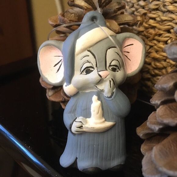 Trio of Handpainted Cute Christmas Mice Ornaments - Picture 2 of 12